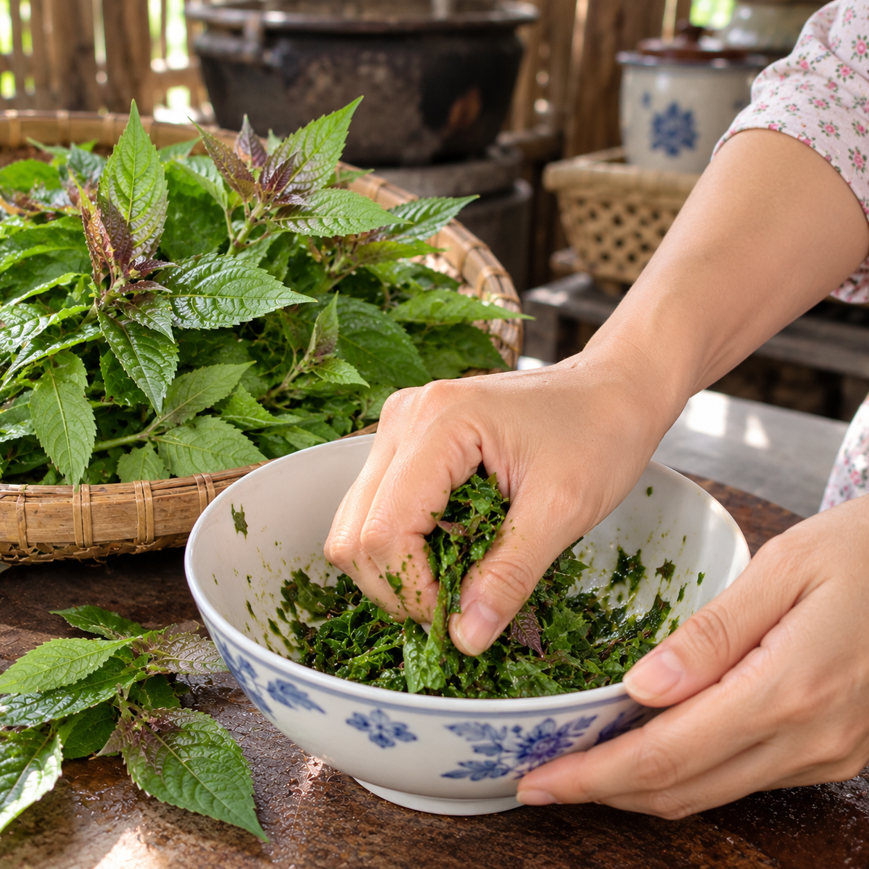 Cách giảm mùi hôi nách tại nhà bằng lá cộng sản