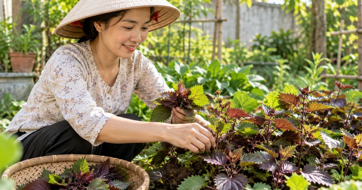 Công dụng lá tía tô: Từ bữa cơm đến mẹo giảm mùi nách