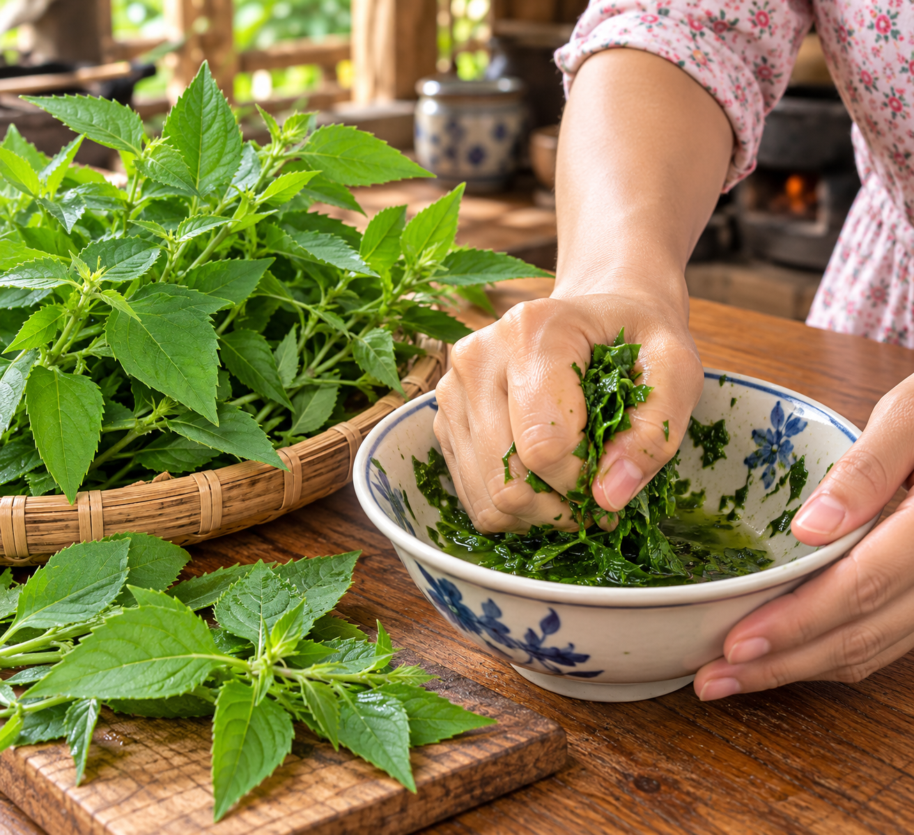 Cách giảm hôi nách sau sinh tại nhà bằng lá cộng sản